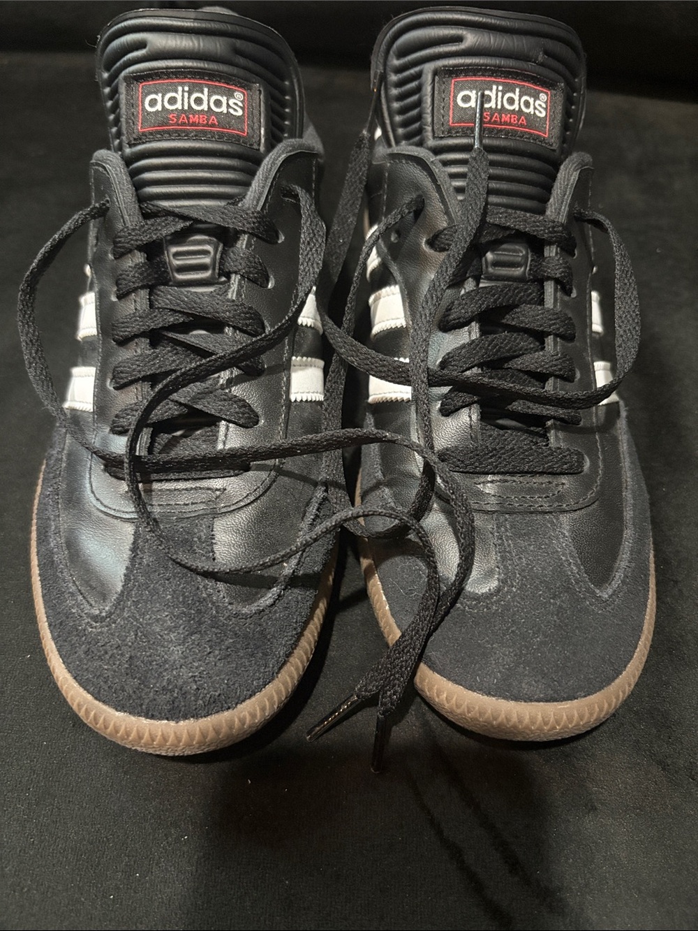 adidas Samba Black White with Gum Sole